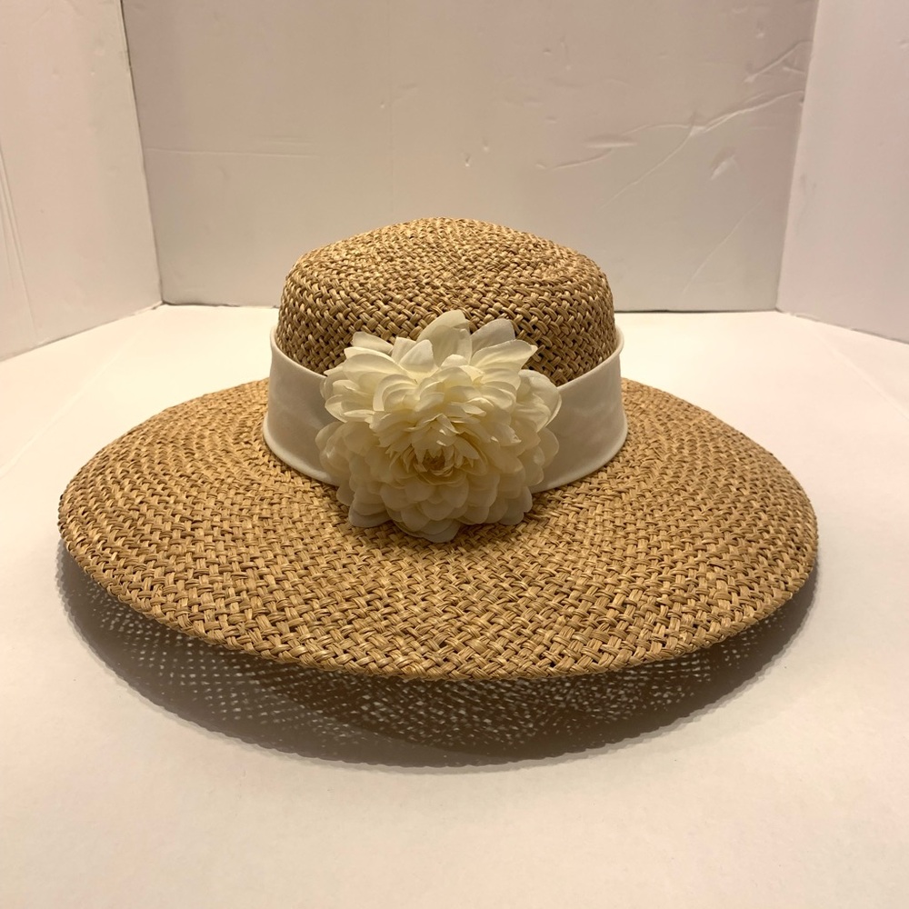 Vintage Flower Straw Hat Women